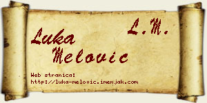 Luka Melović vizit kartica
